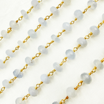 Load image into Gallery viewer, Natural Chalcedony Gold Plated Wire Chain