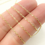 Load image into Gallery viewer, 14K Solid Yellow Gold Flat Marina Link Chain