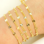 Load image into Gallery viewer, Gold Plated 925 Sterling Silver Curb and Marina Diamond Cut Link Chain.