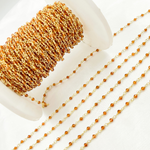 Load image into Gallery viewer, Hessonite Gold Plated Wire Chain.