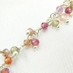 Load image into Gallery viewer, Multi Tunduru Sapphire Cluster Dangle 925 Sterling Silver Wire Chain