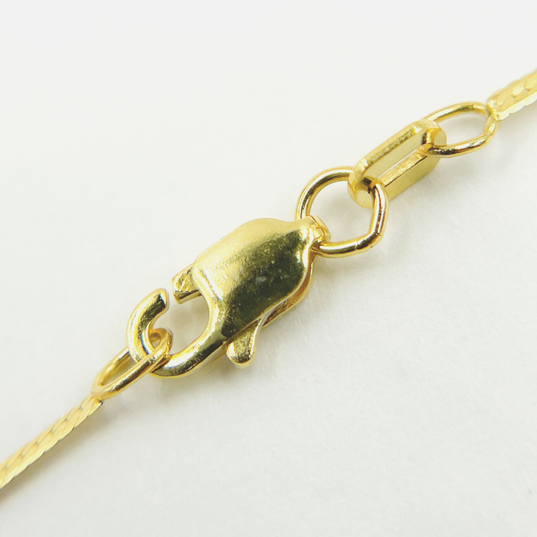 14K41 Bracelet. 14K Solid Yellow Gold Herringbone Bracelet