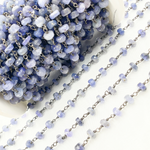 Load image into Gallery viewer, Tanzanite Oxidized Wire Chain.