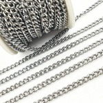 Load image into Gallery viewer, Oxidized Sterling Silver Curb Link Chain