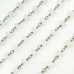Load image into Gallery viewer, Coated Natural Chalcedony Oxidized Wire Chain