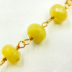 Load image into Gallery viewer, Yellow Opal Gold Plated Wire Chain.