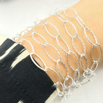 Load image into Gallery viewer, Y82SS. Sterling Silver Diamond Cut Oval Link Chain