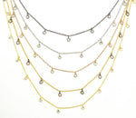 Load image into Gallery viewer, Cubic Zirconia Round 3mm Shape Dangle Chain