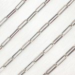 Load image into Gallery viewer, V128OX. Oxidized 925 Sterling Silver Flat Paperclip Link Chain