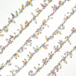 Load image into Gallery viewer, Multi Tunduru Sapphire Cluster Dangle Oxidized Wire Chain.