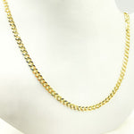 Load image into Gallery viewer, 080R13FG1T2A9L001. 14K Solid Yellow Gold Miami Flat Curb Chain
