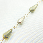 Load image into Gallery viewer, Pyrite 925 Sterling Silver Wire Chain