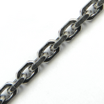 Load image into Gallery viewer, Oxidized Sterling Silver Thick Box Link Chain