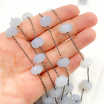 Load image into Gallery viewer, Natural Chalcedony Oxidized Wire Chain