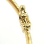 Load image into Gallery viewer, 14K Solid Gold Matte Textured Bangle