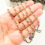 Load image into Gallery viewer, Multi Sapphire Oxidized Wire Chain.