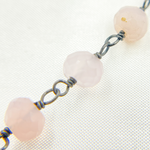 Load image into Gallery viewer, Rose Chalcedony Oxidized Wire Chain