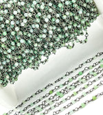 Load image into Gallery viewer, Chrysoprase Gemstone Faceted Wire Wrapped Chains. CHR8