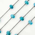 Load image into Gallery viewer, Turquoise Oxidized Connected Wire Chain.