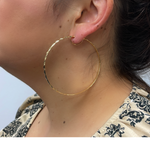 Load image into Gallery viewer, GER106. 14K Solid Gold Twisted Hoop Earrings