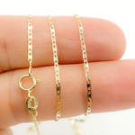Load image into Gallery viewer, Solid Gold Flat Marina Link Chain