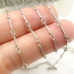 Load image into Gallery viewer, Oxidized Sterling Silver Fancy Bar Chain