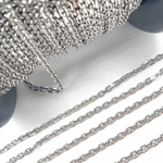 Load image into Gallery viewer, Oxidized 925 Sterling SilverDiamond Cut Oval Link Chain