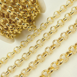 Load image into Gallery viewer, Gold Plated 925 Sterling Silver Rolo Link Chain.