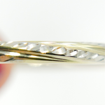 Load image into Gallery viewer, 14K Gold Hoop Earrings with Engraved Tornado Design.