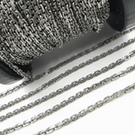 Load image into Gallery viewer, Oxidized Sterling Silver Thick Box Chain