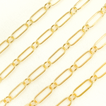 Load image into Gallery viewer, 14K Yellow Gold Filled Flat Oval Link & Round Links Chain.