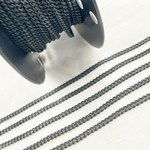 Load image into Gallery viewer, Black Rhodium Matt 925 Sterling Silver Curb Chain
