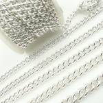 Load image into Gallery viewer, 925 Sterling Silver Smooth Curb Link Chain.