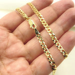Load image into Gallery viewer, 080R13FG1T2A9L001. 14K Solid Yellow Gold Miami Flat Curb Chain