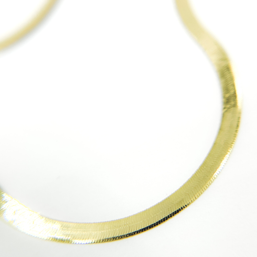 14K Solid Gold Herringbone Chain