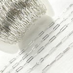 Load image into Gallery viewer, 925 Sterling Silver Paperclip Flat Link Chain.