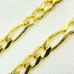 Load image into Gallery viewer, 14k Solid Yellow Gold Flat Figaro Chain