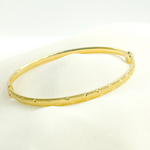 Load image into Gallery viewer, 14K Solid Gold Matte Textured Bangle