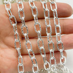 Load image into Gallery viewer, Sterling Silver Round Diamond Cut Paperclip Chain