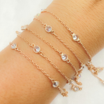 Load image into Gallery viewer, Cubic Zirconia Round Shape Connected Chain