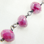 Load image into Gallery viewer, Coated Red Quartz Oxidized Wire Chain.