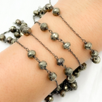 Load image into Gallery viewer, Pyrite Oxidized Connected Wire Chain.
