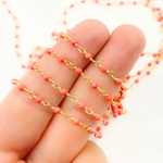 Load image into Gallery viewer, Coral Gold Plated Wire Chain.