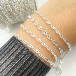 Load image into Gallery viewer, Sterling Silver Marina and Cable Link Chain