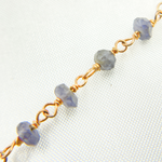 Load image into Gallery viewer, Iolite Rose Gold Plated Wire Chain