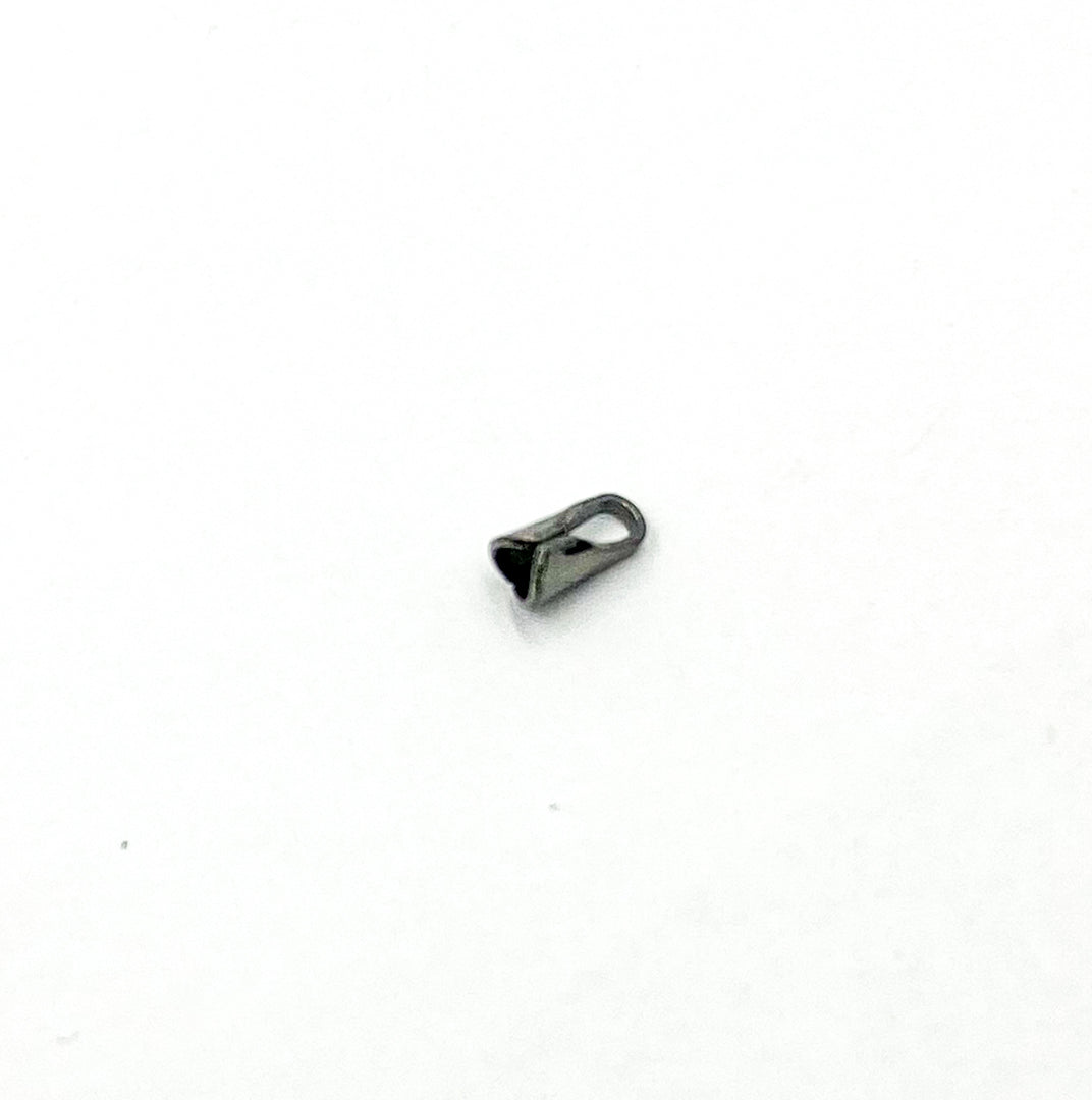 ECBR. 2MM Black Rhodium Sterling Silver End Cap