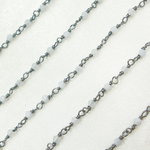 Load image into Gallery viewer, Blue Opal Oxidized Wire Chain.