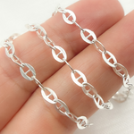 Load image into Gallery viewer, 925 Sterling Silver Flat Marina Link Chain