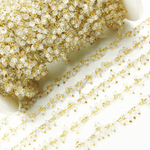 Load image into Gallery viewer, Crystal Cluster Dangle Gold Plated Wire Chain.