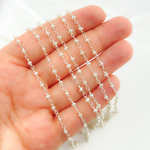 Load image into Gallery viewer, White Freshwater Pearl Sterling Silver Wire Chain